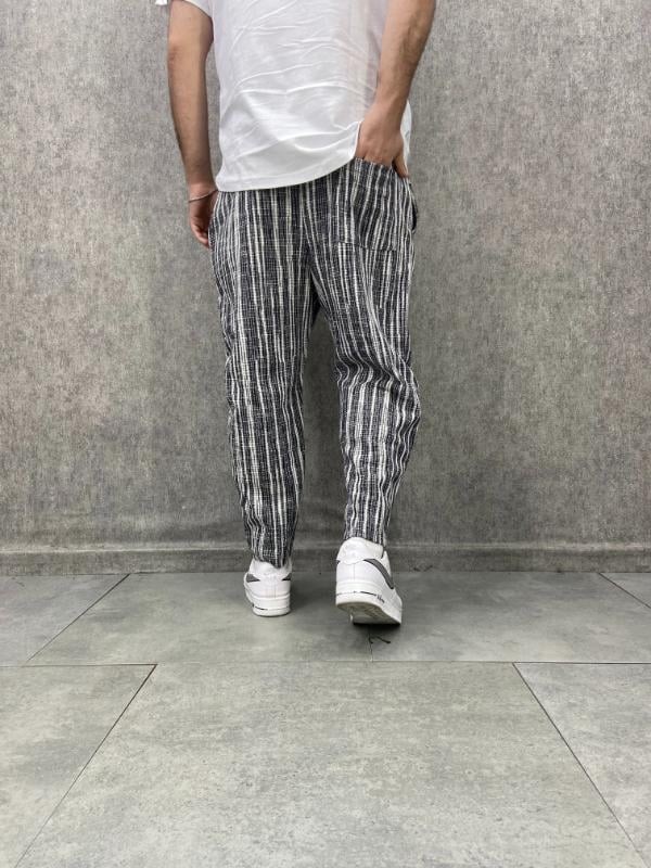 Beli Lastikli Desenli  Baggy Pantolon