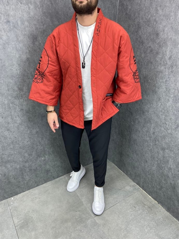 Oversize Fakir Kol  Astarlı Kapitone  Kimono