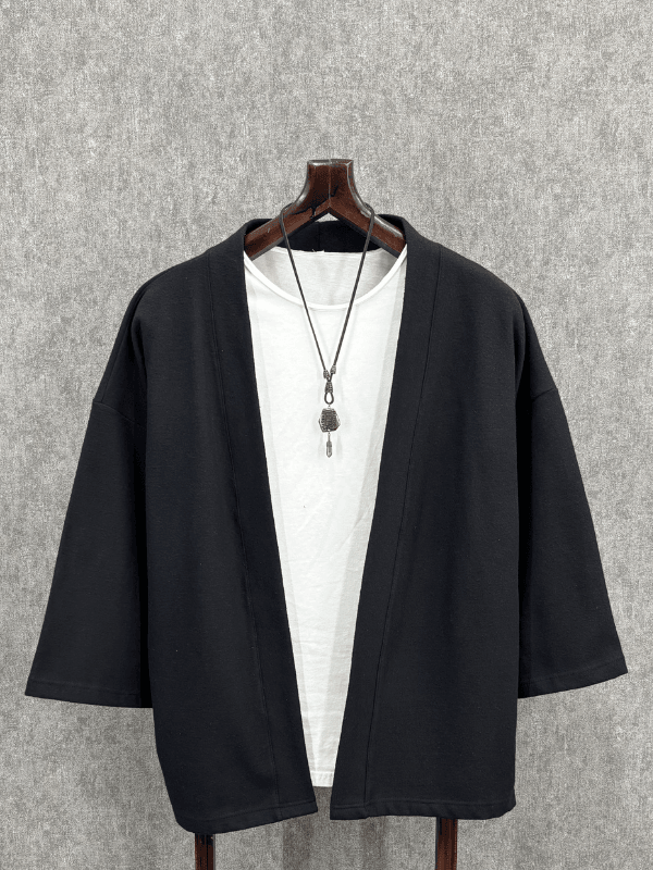 Oversize Bohem Siyah Kimono