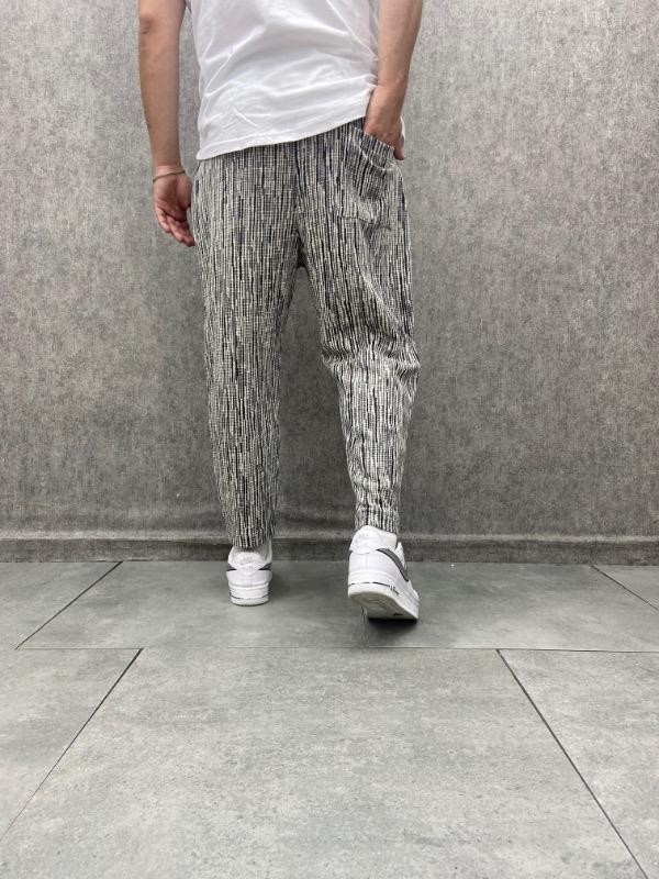 Beli Lastikli Bohem Baggy Desenli Pantolon