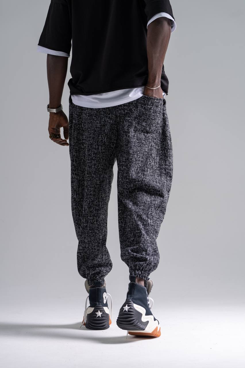  Beli Lastikli Desenli  Şalvar