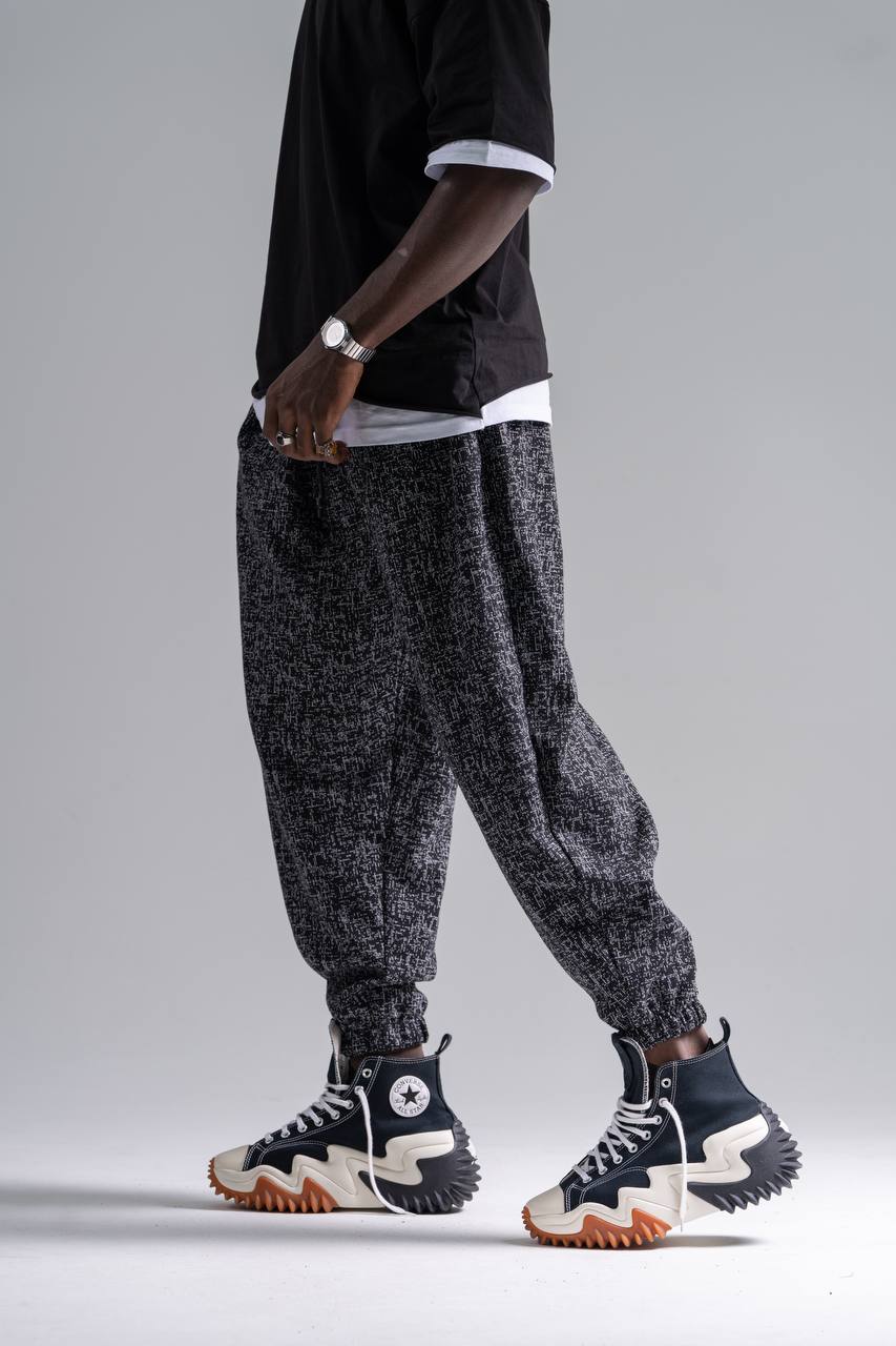  Beli Lastikli Desenli  Şalvar