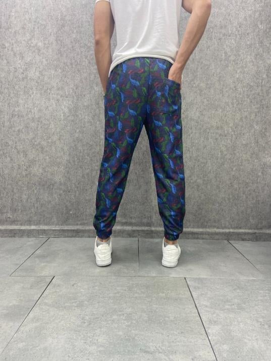 Bel ve Paça Lastikli Bohem Desenli Jogger