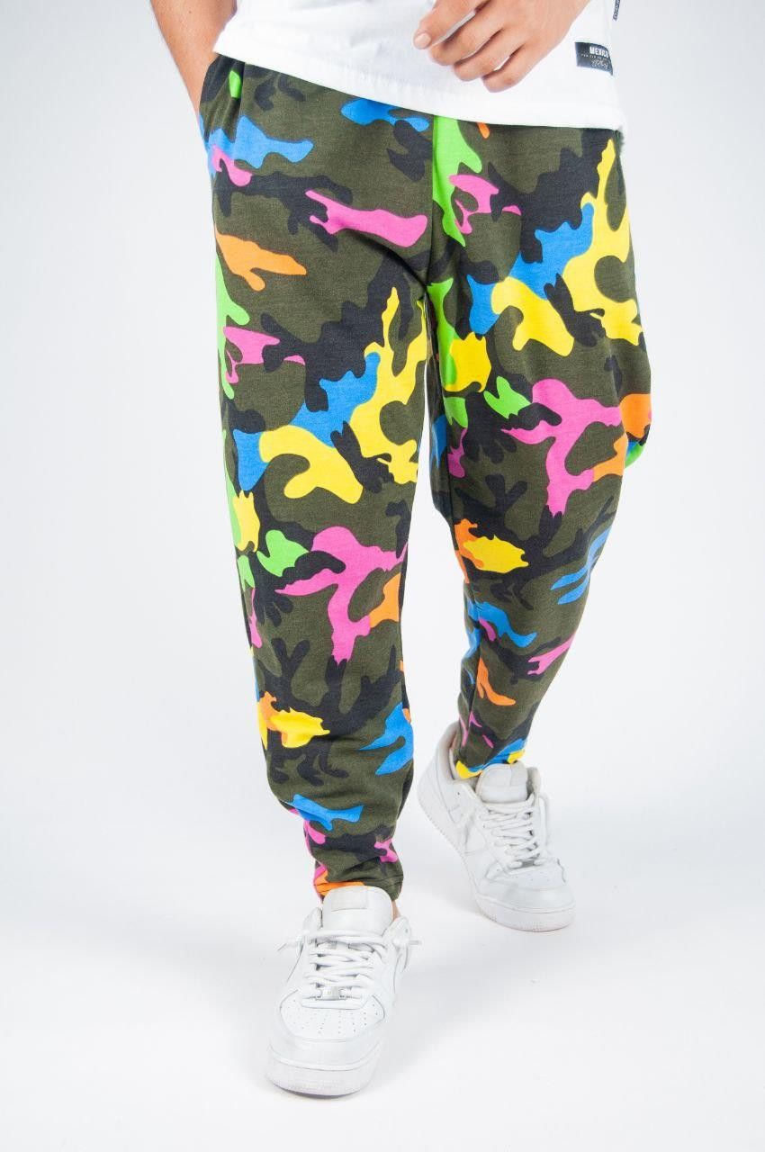 Beli Lastikli Desenli Baggy Pantolon