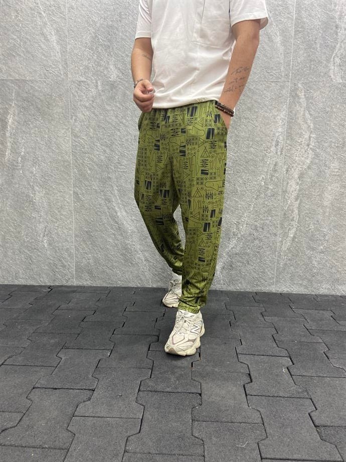 Rahat Kalıp Beli Lastikli Baggy Pantolon