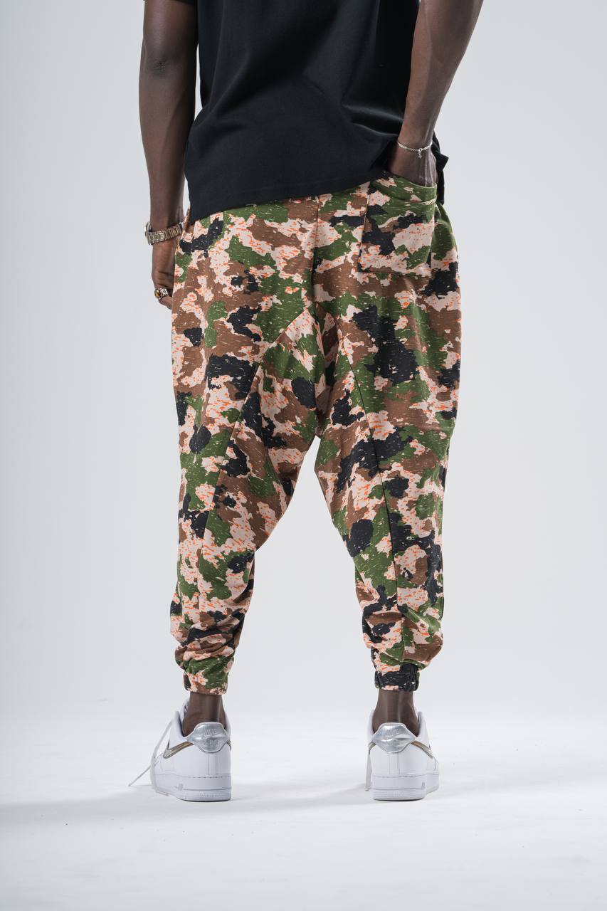  Beli Lastikli Desenli  Şalvar