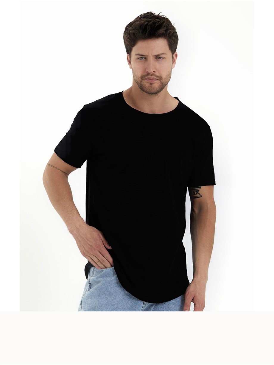 Oversize Oval Kesim Pamuklu Tshirt