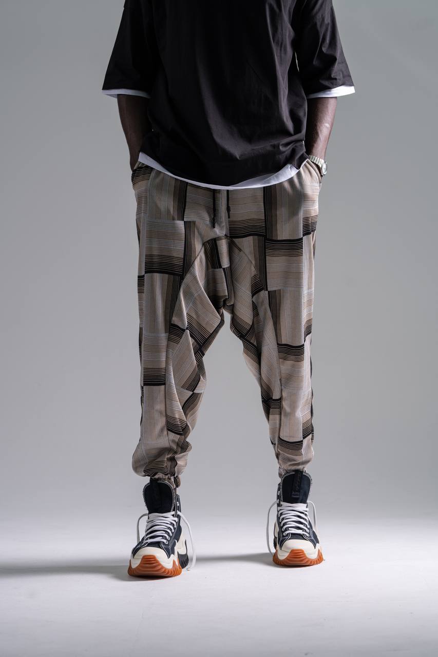  Beli Lastikli Desenli  Şalvar