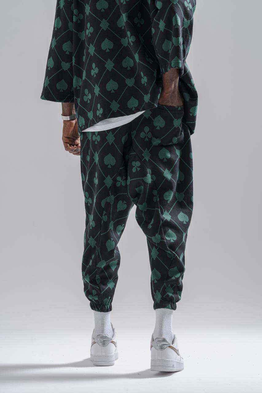  Beli Lastikli Desenli  Şalvar