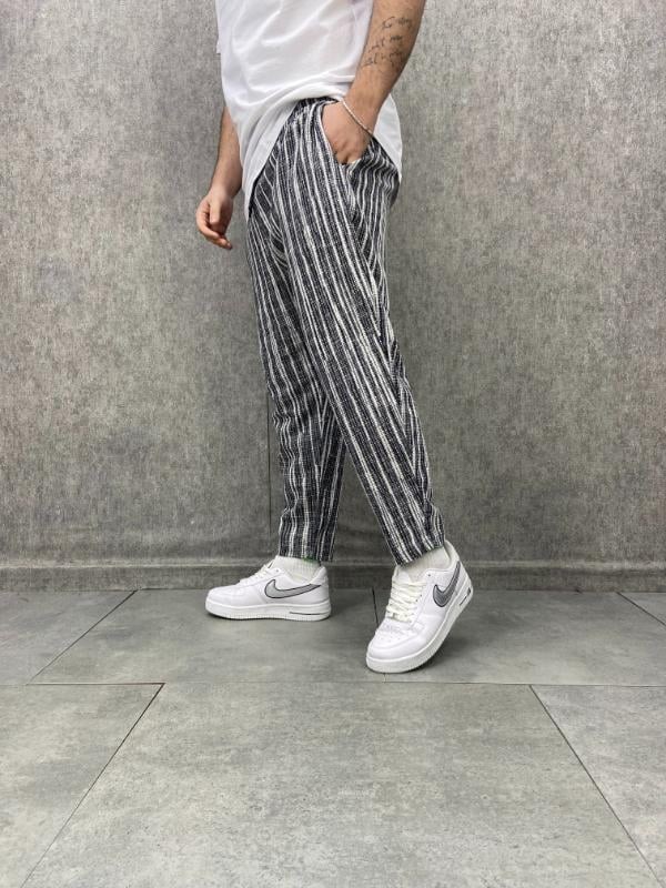 Beli Lastikli Desenli  Baggy Pantolon