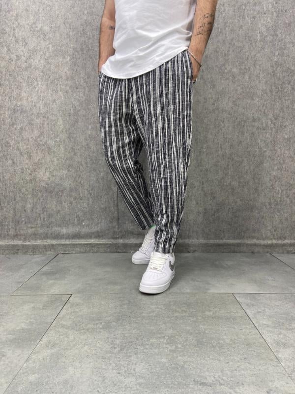 Beli Lastikli Desenli  Baggy Pantolon