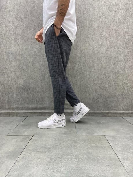 Beli Lastikli Desenli Baggy Pantolon