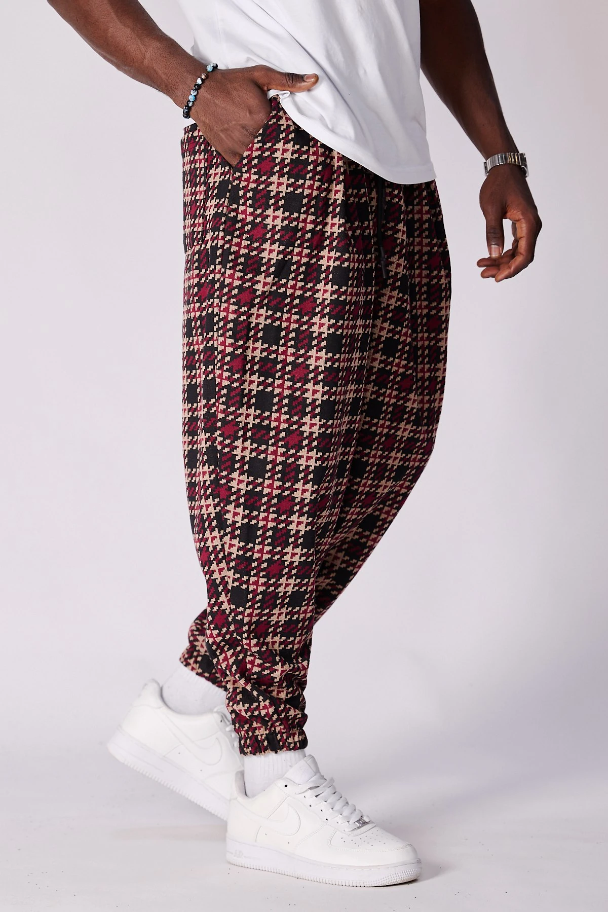  Beli Lastikli Desenli  Şalvar