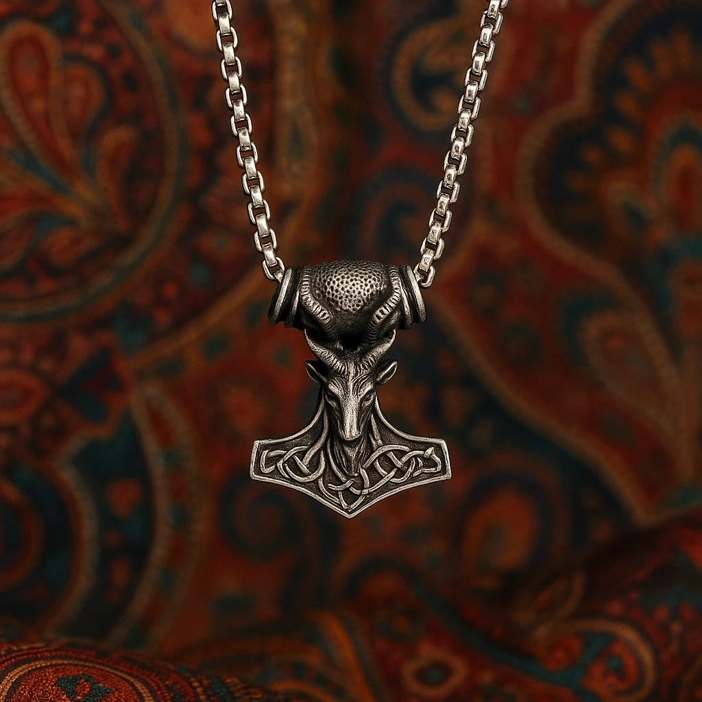 Çelik Kolye Viking Savaşçı Baltası