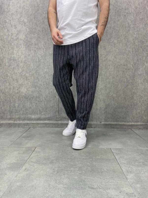 Beli Lastikli Desenli Baggy Pantolon