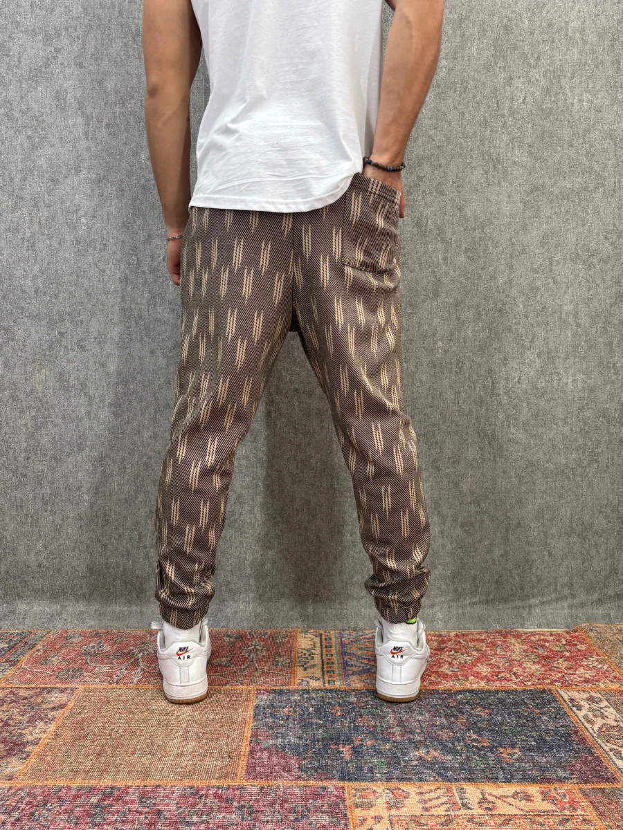 Beli Lastikli  Desenli Jogger