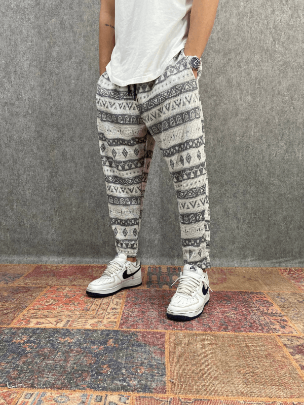 Beli Lastikli Pamuklu Bohem Baggy Pantolon