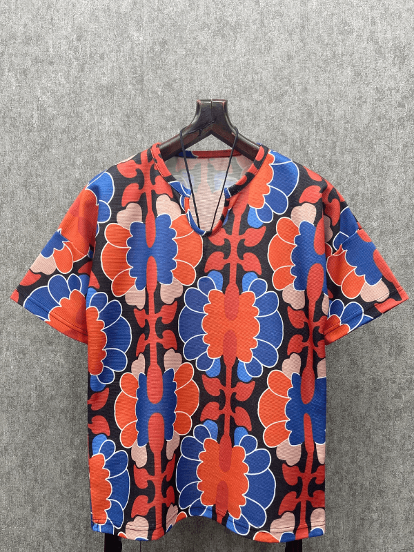 Oversize Bohem Desenli T-Shirt