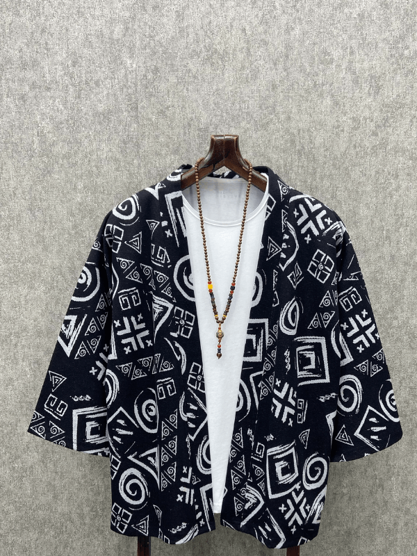 Oversize Bohem Desenli Kimono