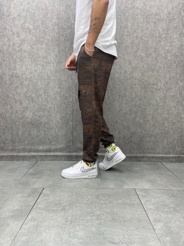 Bel ve Paça Lastikli Desenli Jogger
