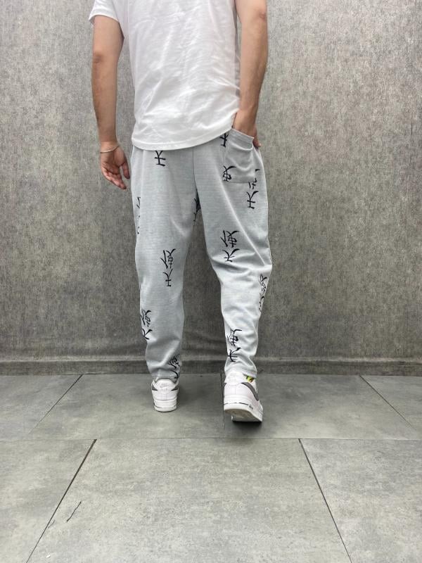 Beli Lastikli Desenli  Baggy Pantolon