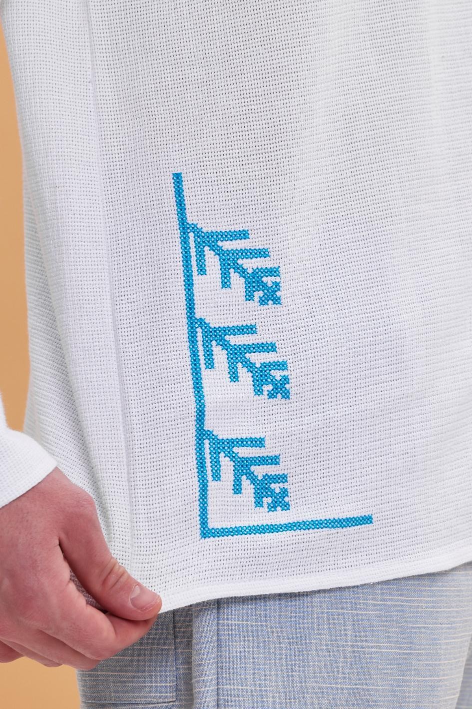 Oversize Authentic  Nakış Detaylı Bohem Pamuk Keten Beyaz  Gömlek