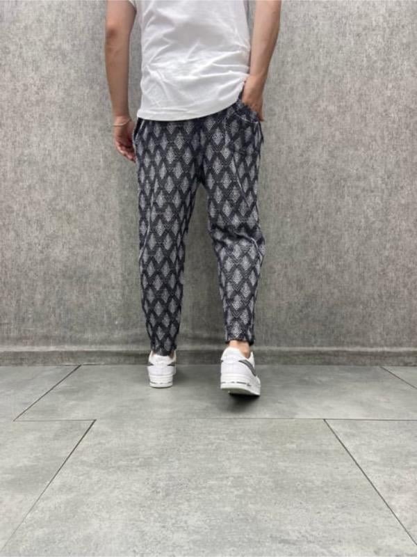 Beli Lastikli Bohem Baggy  Desenli Pantolon