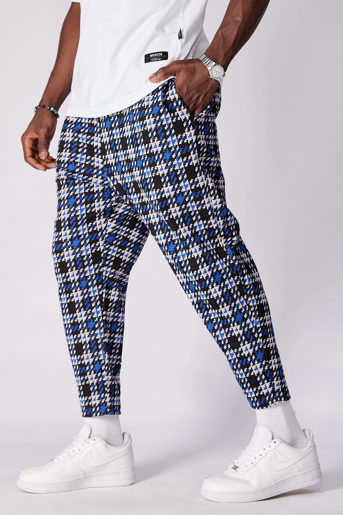 Beli Lastikli Desenli  Baggy Pantolon