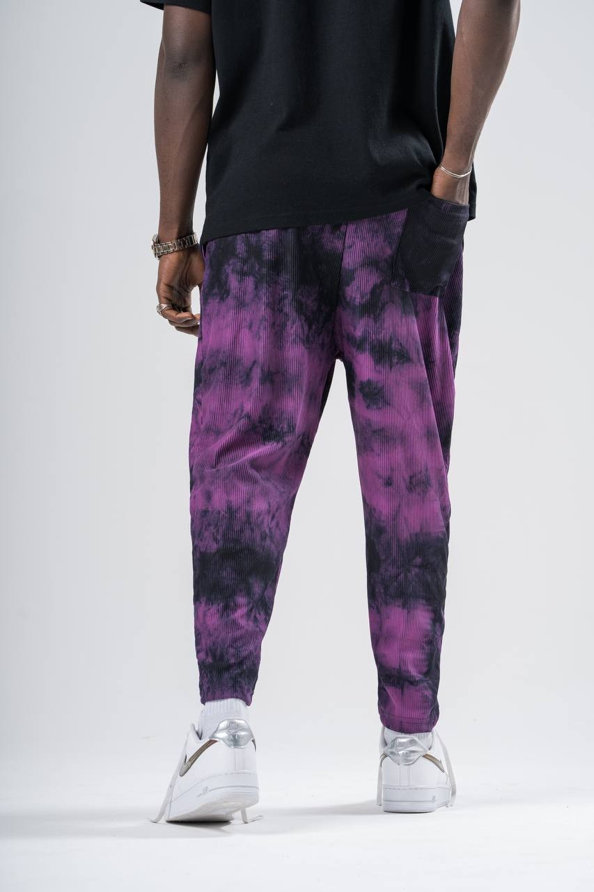 Batik Yıkamalı Beli Lastikli Baggy Pantolon
