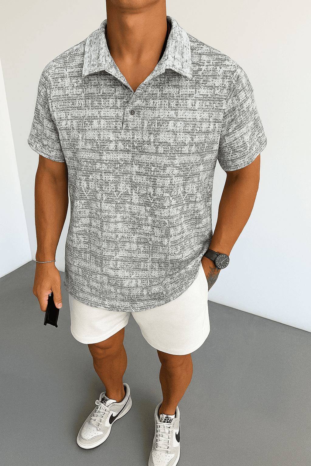 Regular Desenli Polo Tshirt