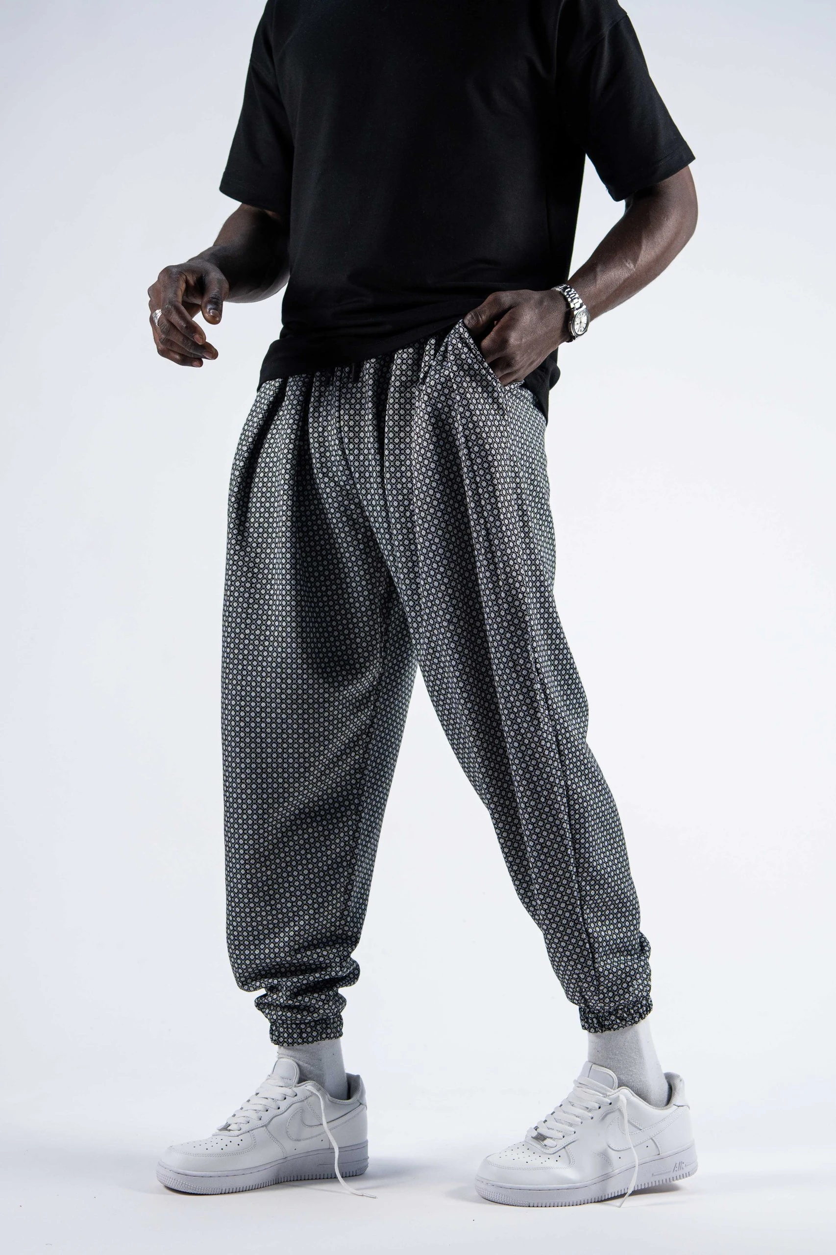  Beli Lastikli Desenli  Şalvar