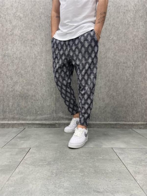 Beli Lastikli Bohem Baggy  Desenli Pantolon