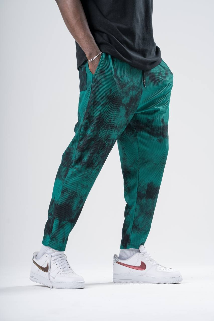 Batik Yıkamalı Beli Lastikli Baggy Pantolon