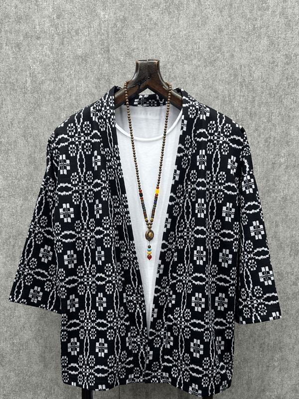 Oversize Bohem Desenli Kimono