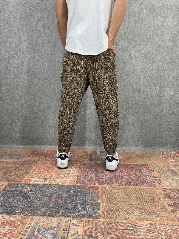Beli Lastikli Nokta Desenli Bohem Baggy Pantolon
