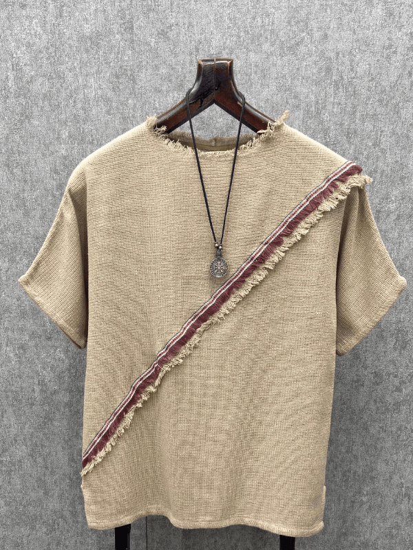 Oversize Pamuk Keten Bohem Toprak Tshirt
