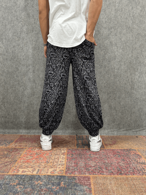 Beli Lastikli Desenli Jogger