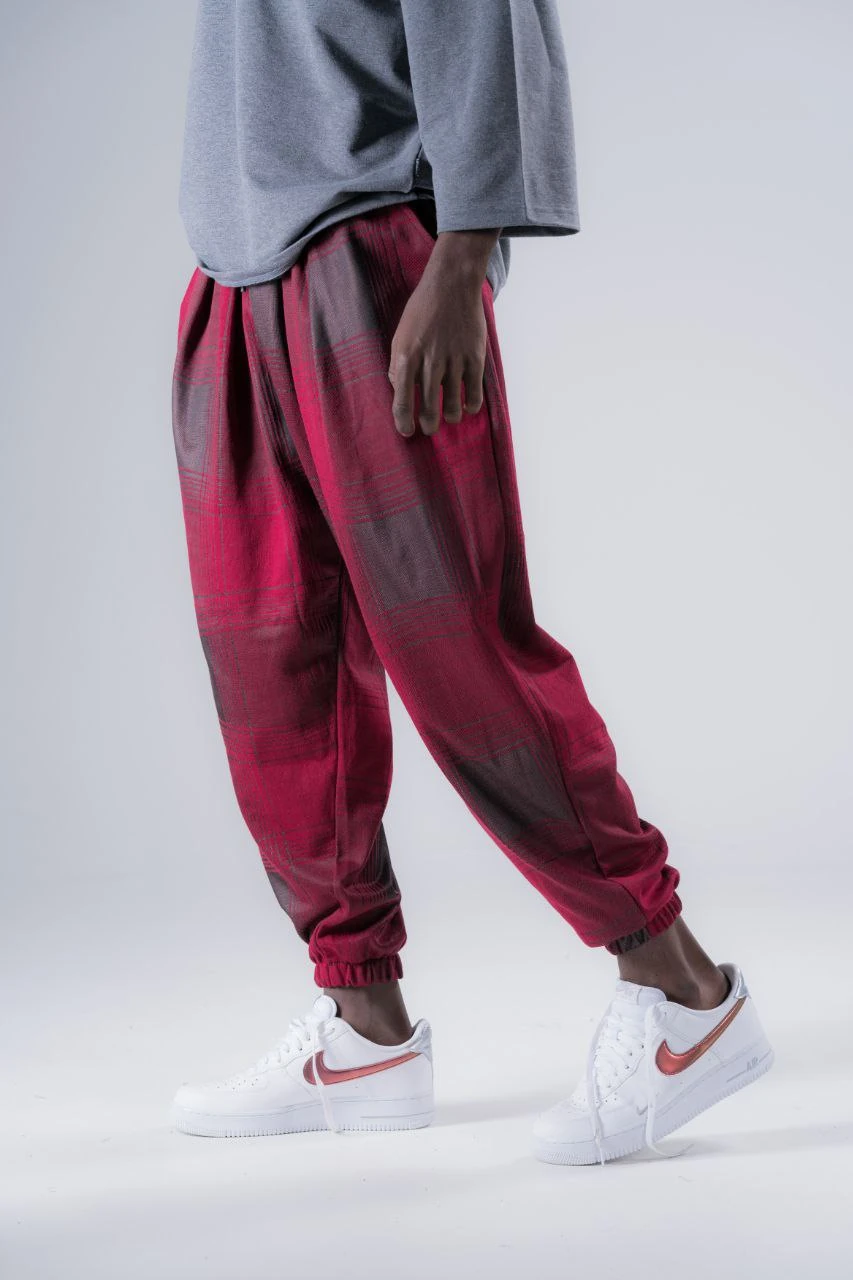  Beli Lastikli Desenli  Şalvar