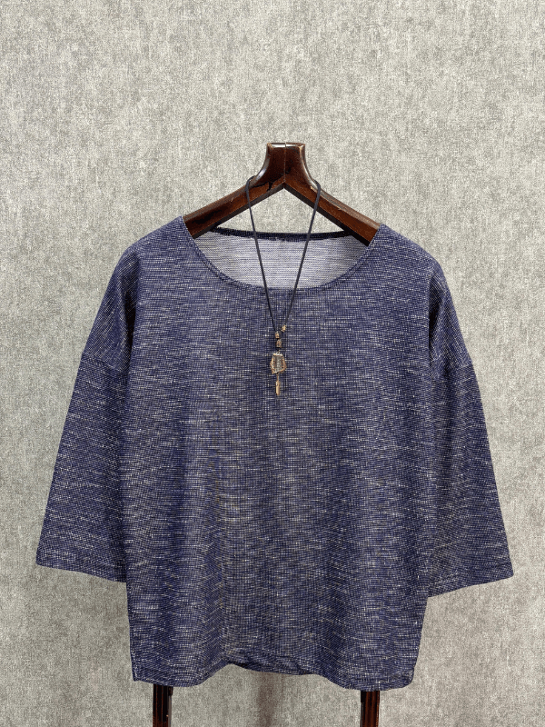 Oversize Lacivert Fakir Kol Tshirt