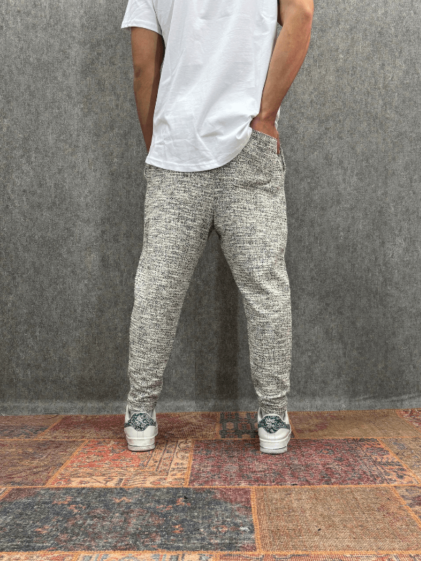 Beli Lastikli Desenli Baggy Pantolon