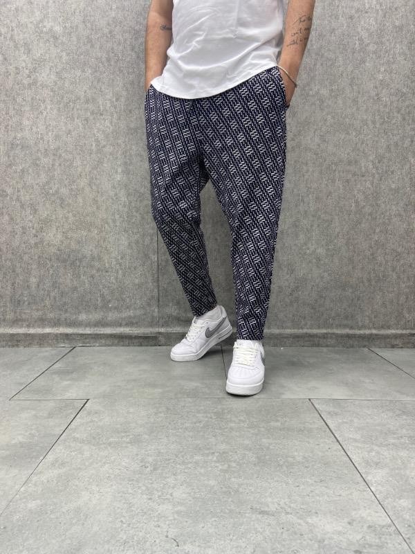 Beli Lastikli Bohem Baggy Desenli Pantolon