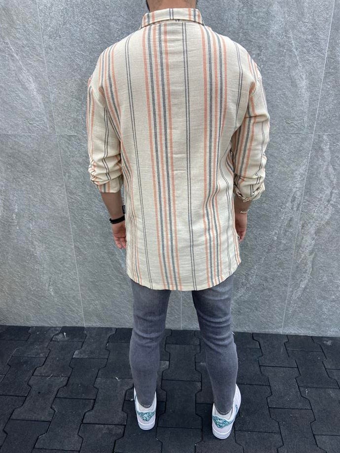 Oversize Pamuk Keten Gömlek