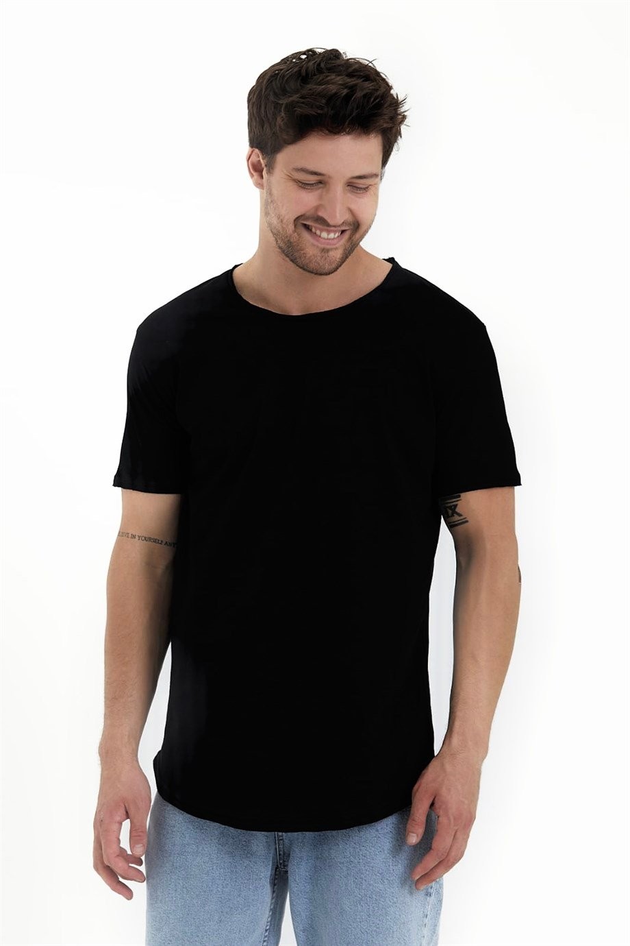 Oversize Oval Kesim Pamuklu Tshirt