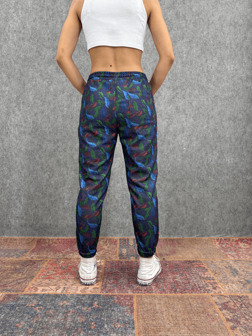 Bel ve Paça Lastikli Desenli Jogger