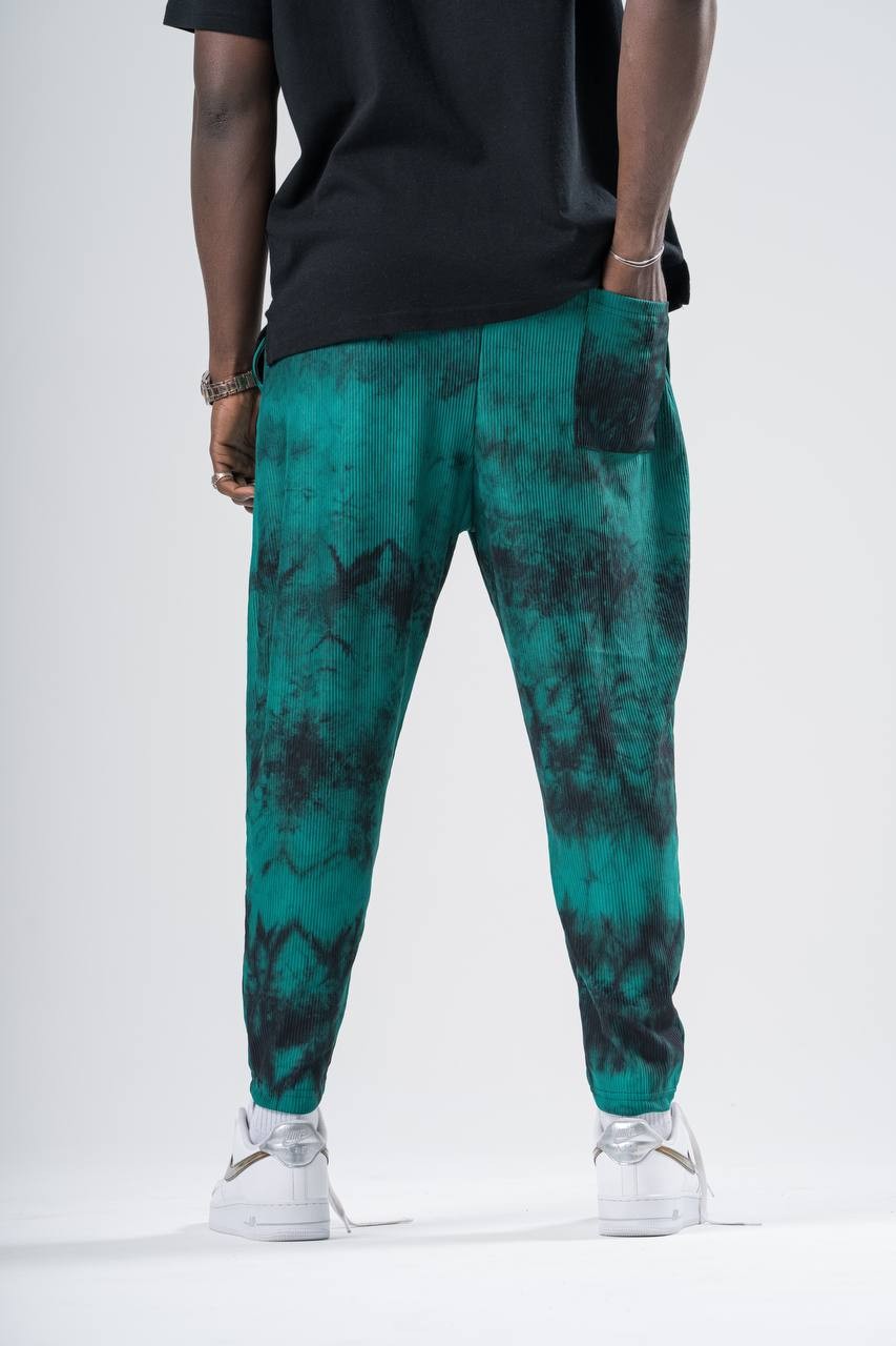 Batik Yıkamalı Beli Lastikli Baggy Pantolon