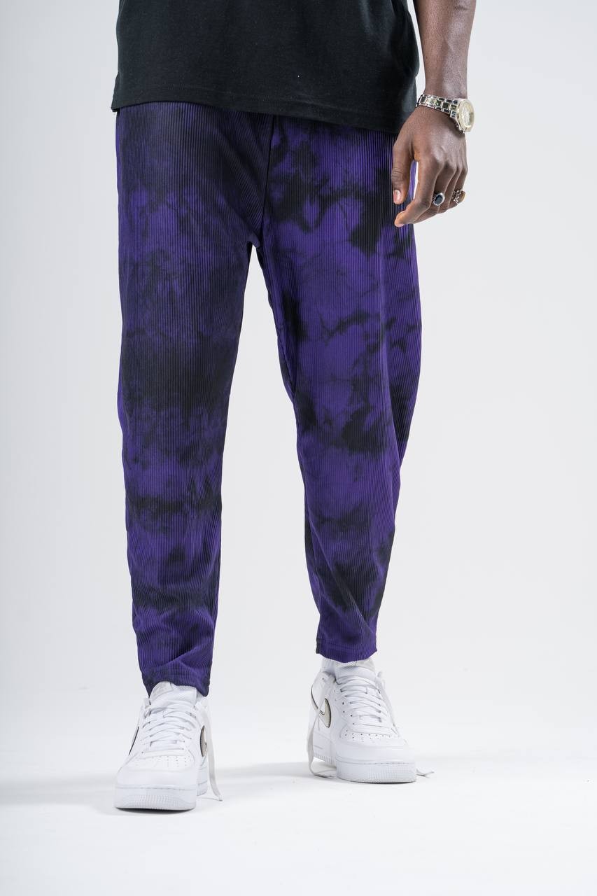Batik Yıkamalı Beli Lastikli Baggy Pantolon