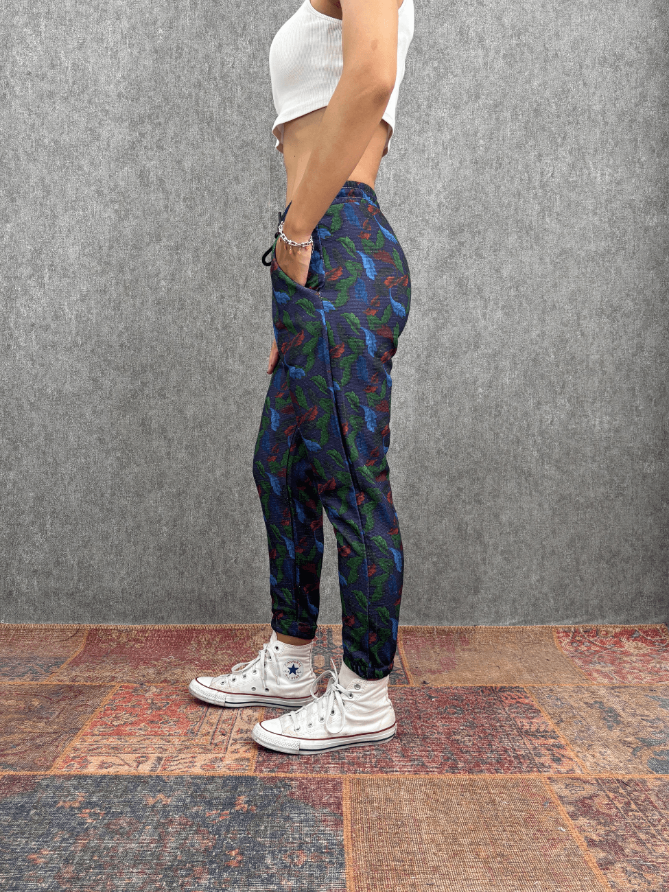 Bel ve Paça Lastikli Desenli Jogger