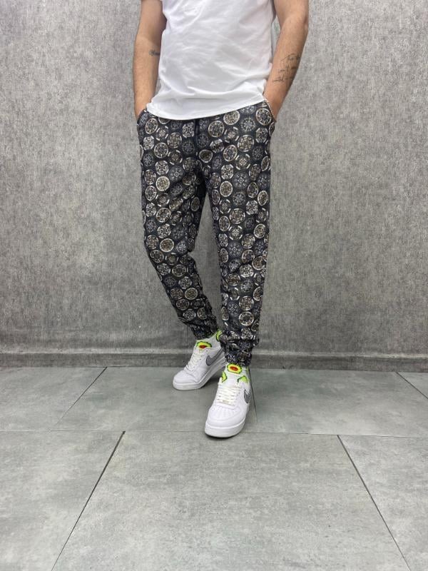 Bel ve Paça Lastikli Desenli Jogger