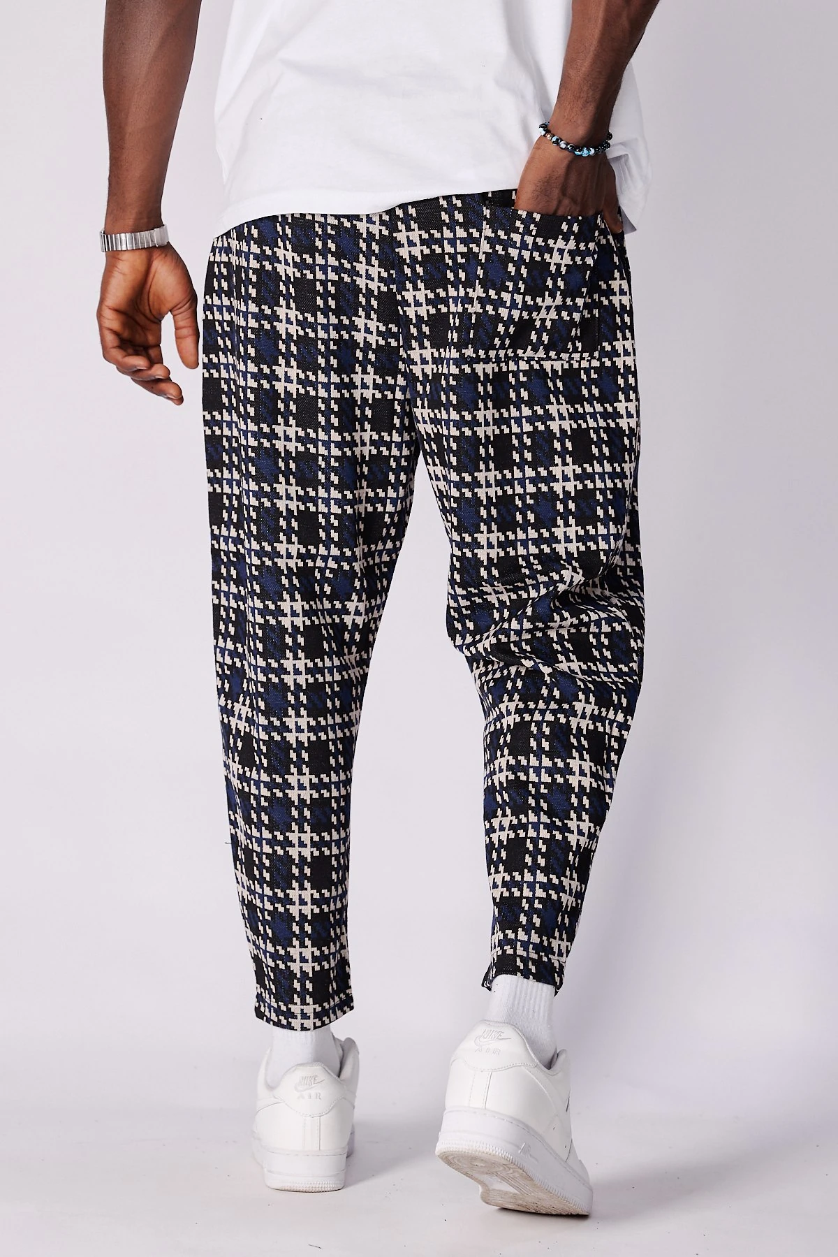 Beli Lastikli Desenli  Baggy Pantolon