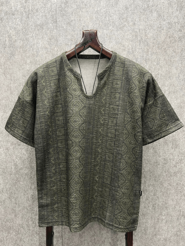 Oversize Bohem Desenli T-Shirt